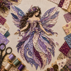 Feen Patchwork DIY Set | Fabric Fairy made from Floral Fabrics | Beginner-Friendly Craft Kit | PatchBloom