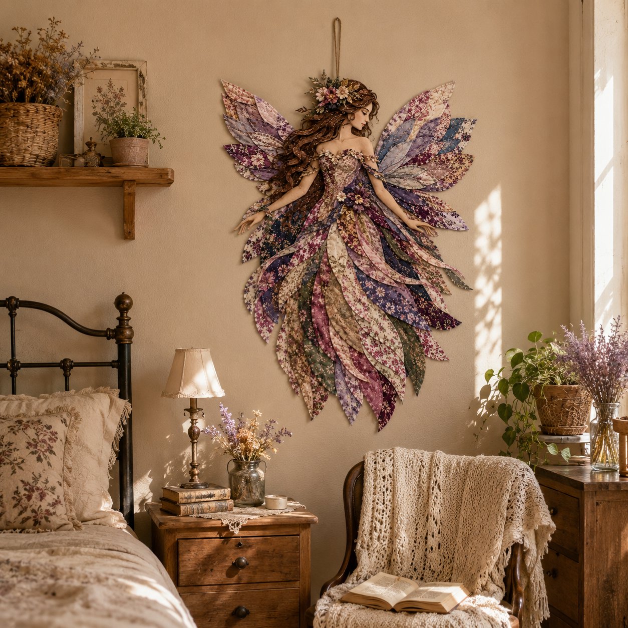Feen Patchwork DIY Set | Fabric Fairy made from Floral Fabrics | Beginner-Friendly Craft Kit | PatchBloom