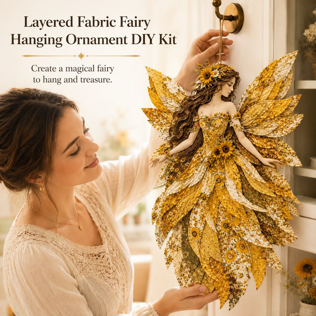 Feen Patchwork DIY Set | Fabric Fairy made from Floral Fabrics | Beginner-Friendly Craft Kit | PatchBloom