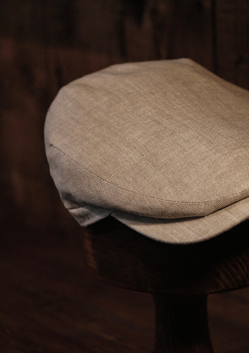 Geary Flat Cap - Almond Linen