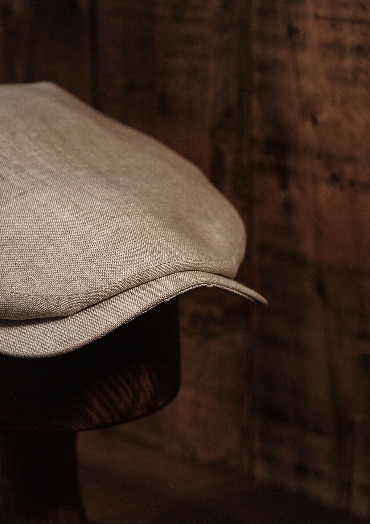 Geary Flat Cap - Almond Linen
