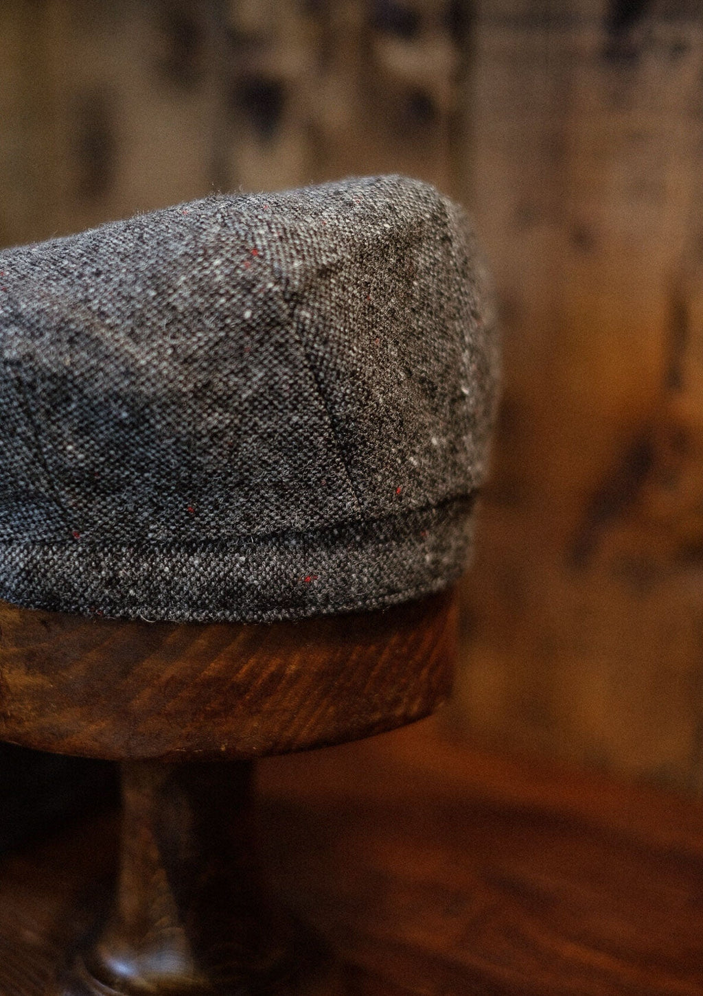Geary Flat Cap - Grey Donegal Tweed