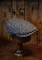Geary Flat Cap - Grey Donegal Tweed