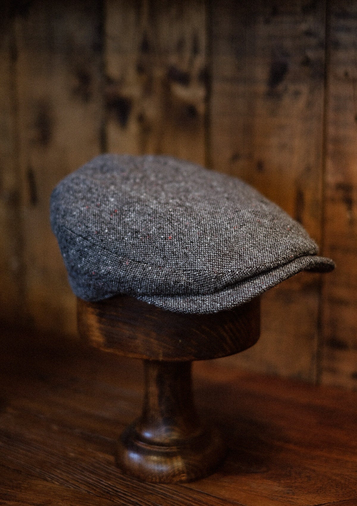 Geary Flat Cap - Grey Donegal Tweed