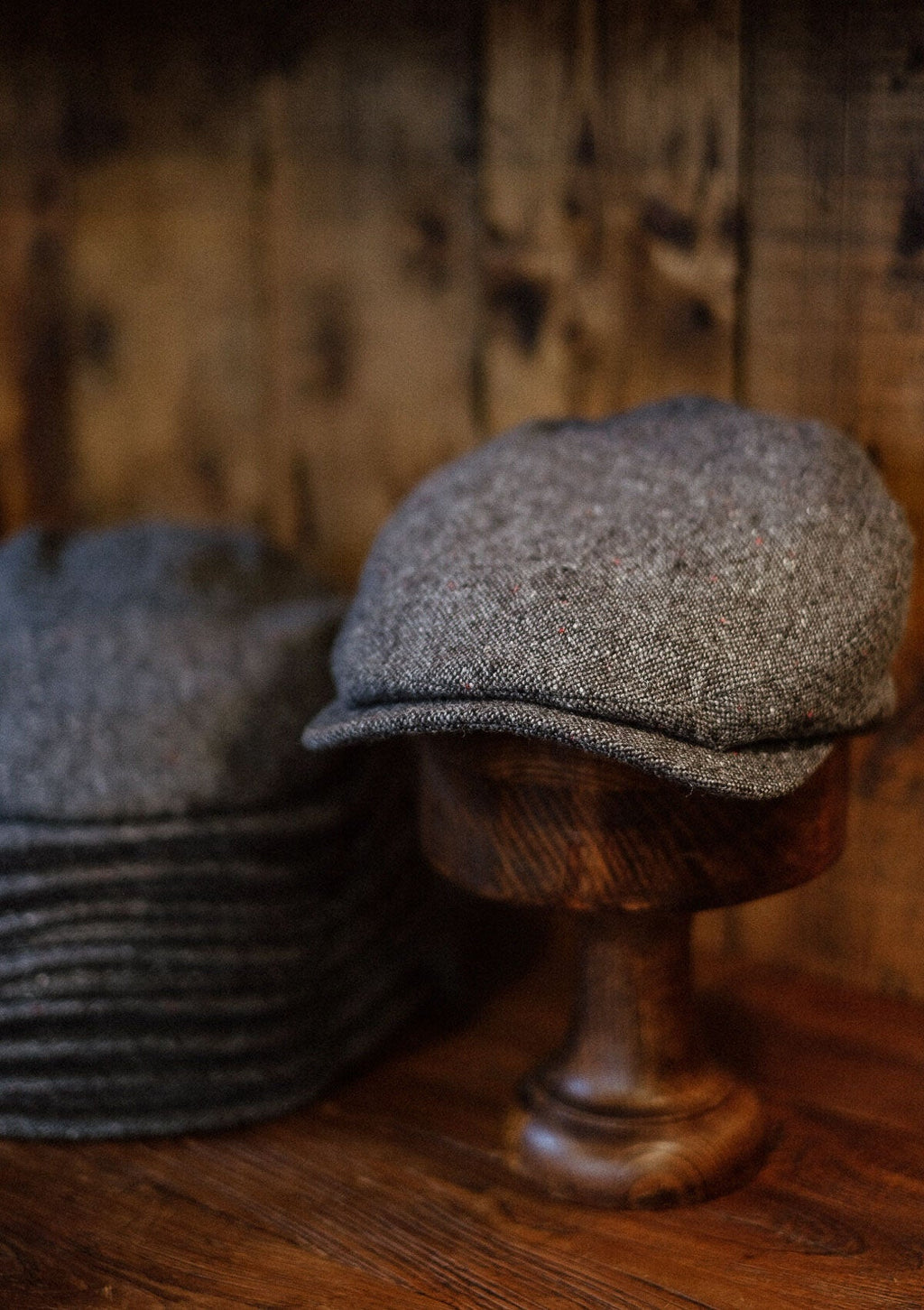 Geary Flat Cap - Grey Donegal Tweed