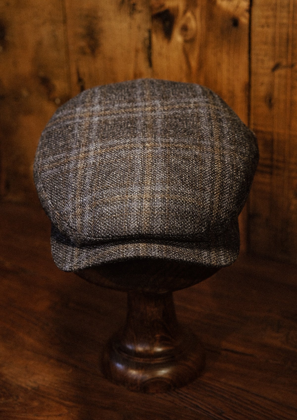 Geary Flat Cap - Light Blue Check