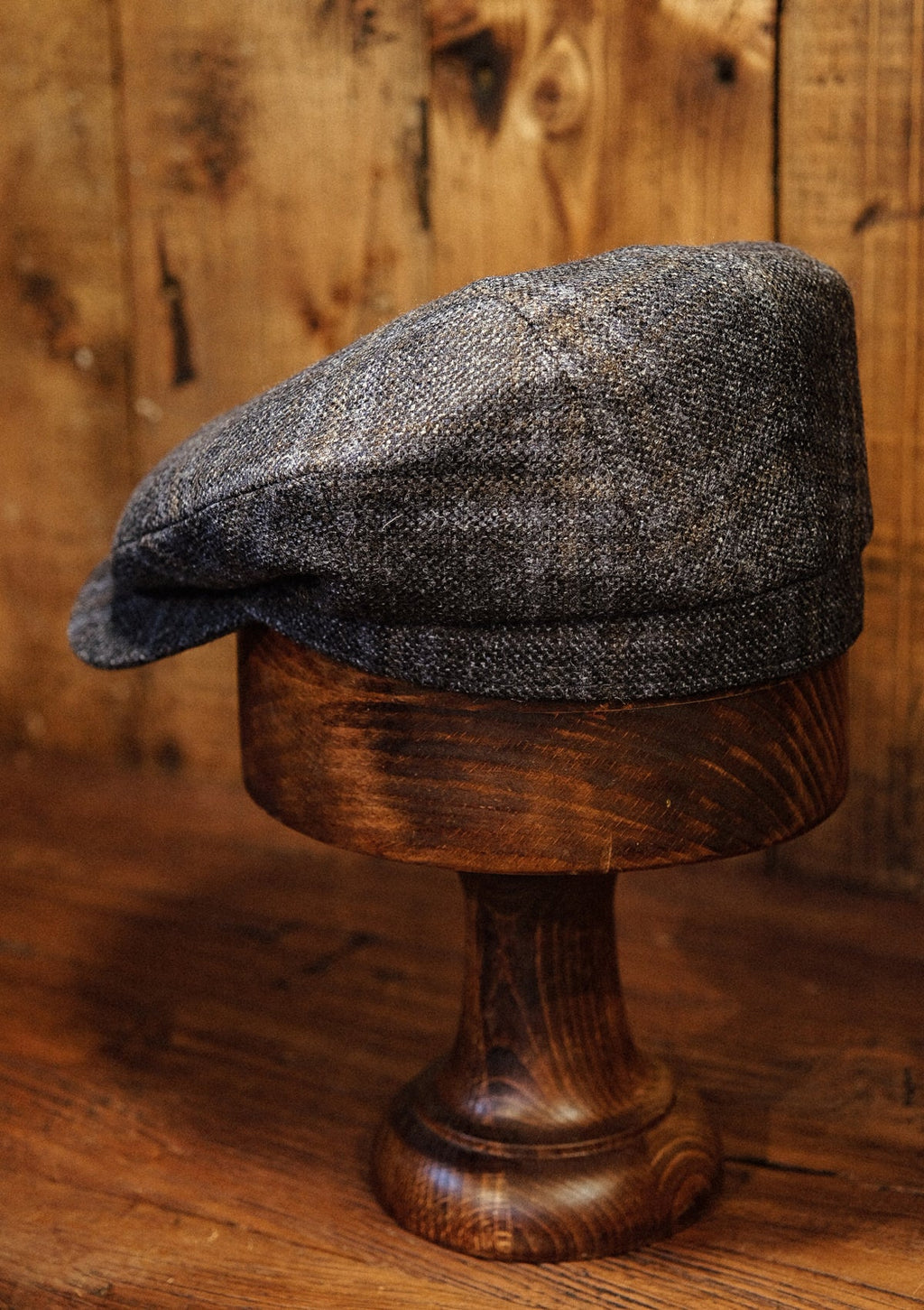 Geary Flat Cap - Light Blue Check