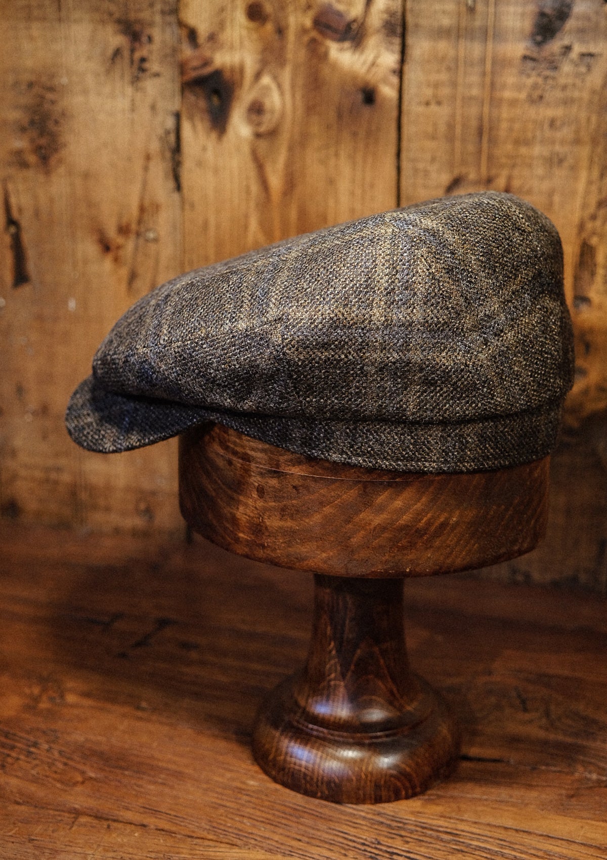 Geary Flat Cap - Light Brown Check