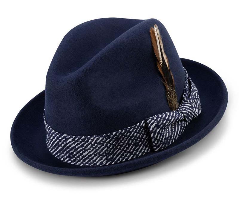 Ink 2 Brim Ribbon Wool Felt Dress Hat