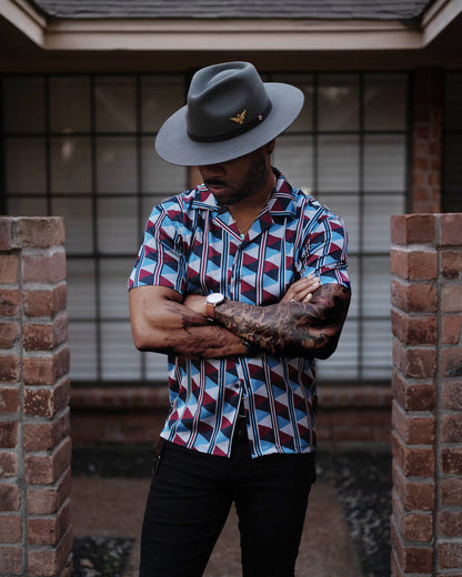 Geoffery Fedora–Dark Grey[Fast shipping and box packing]