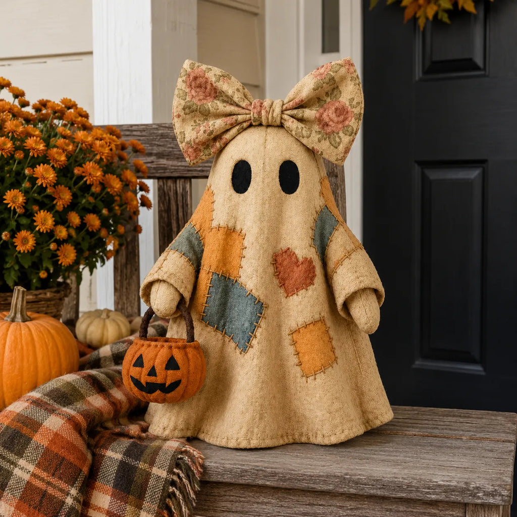 Cotitoc Lighted Vintage Patchwork Ghost