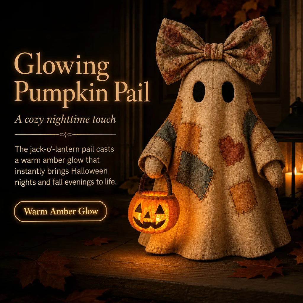 Cotitoc Lighted Vintage Patchwork Ghost