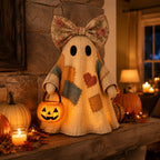 Cotitoc Lighted Vintage Patchwork Ghost
