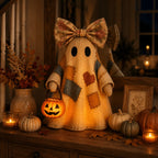 Cotitoc Lighted Vintage Patchwork Ghost