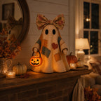 Cotitoc Lighted Vintage Patchwork Ghost