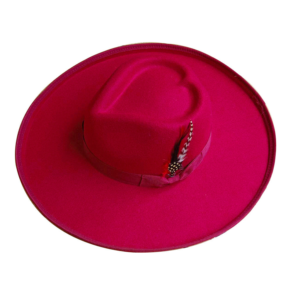Love hat with large brim