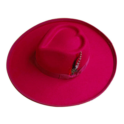 Love hat with large brim