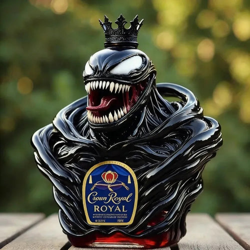 Venom Symbiote Sculpted Liquor Bottle