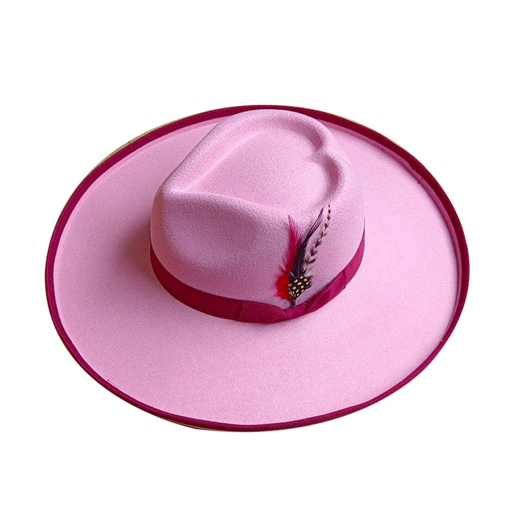 Love hat with large brim