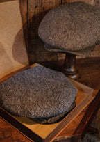 Regency 50 Pence Flat Cap - Grey Art Deco Tweed