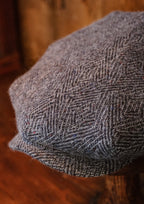 Regency 50 Pence Flat Cap - Grey Art Deco Tweed