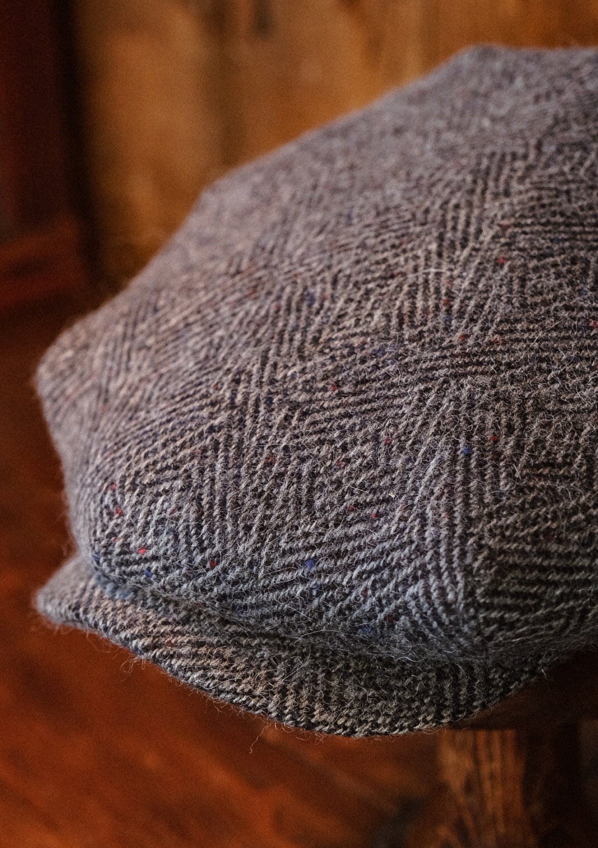 Regency 50 Pence Flat Cap - Grey Art Deco Tweed