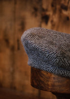 Regency 50 Pence Flat Cap - Grey Art Deco Tweed