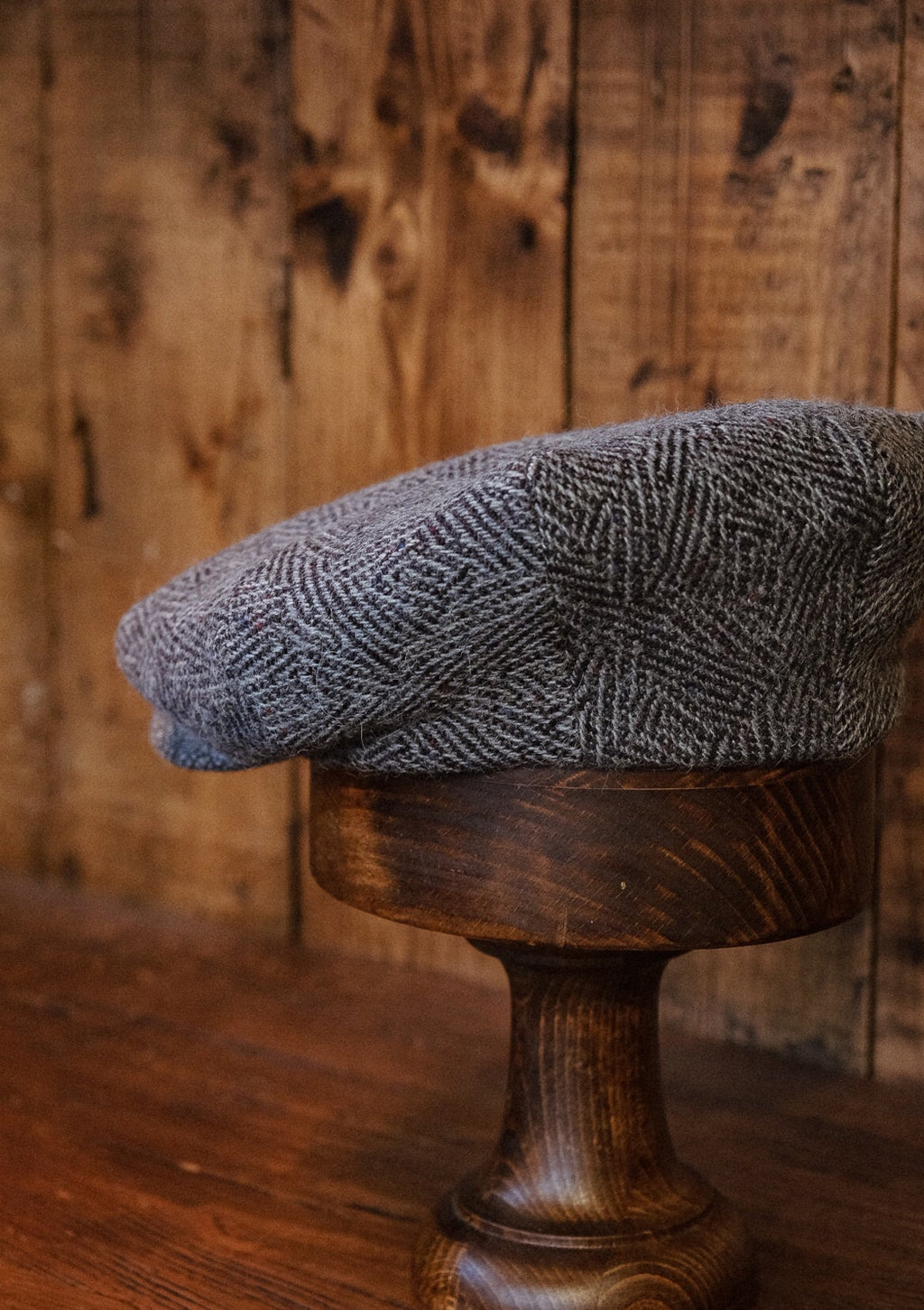 Regency 50 Pence Flat Cap - Grey Art Deco Tweed