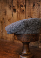 Regency 50 Pence Flat Cap - Grey Art Deco Tweed