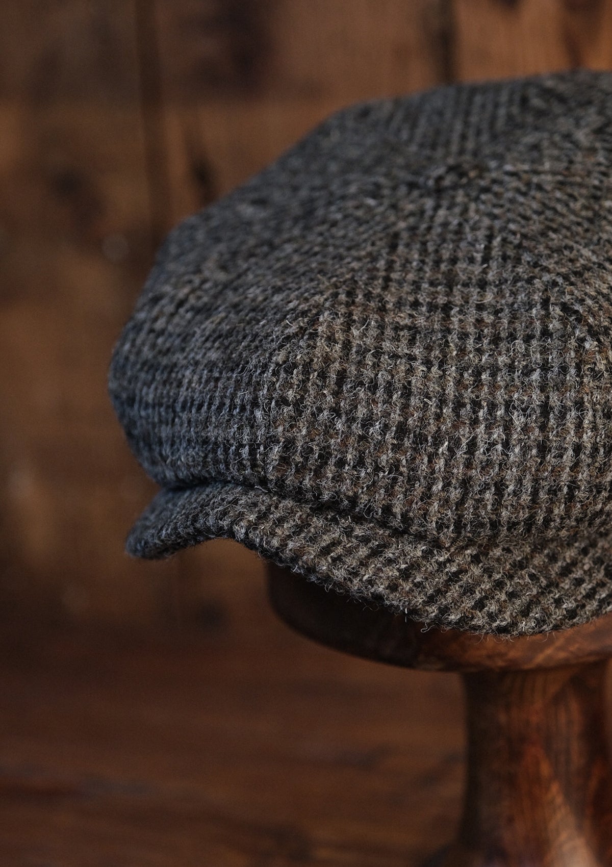 Ridgmount Baker Boy (Narrow Width) Grey Harris Tweed