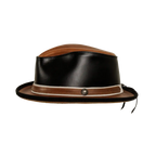 Rocky | Mens Leather Fedora Hat