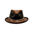 Rocky | Mens Leather Fedora Hat