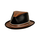 Rocky | Mens Leather Fedora Hat