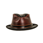 Rocky | Mens Leather Fedora Hat