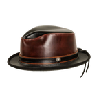Rocky | Mens Leather Fedora Hat