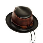 Rocky | Mens Leather Fedora Hat