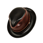 Rocky | Mens Leather Fedora Hat