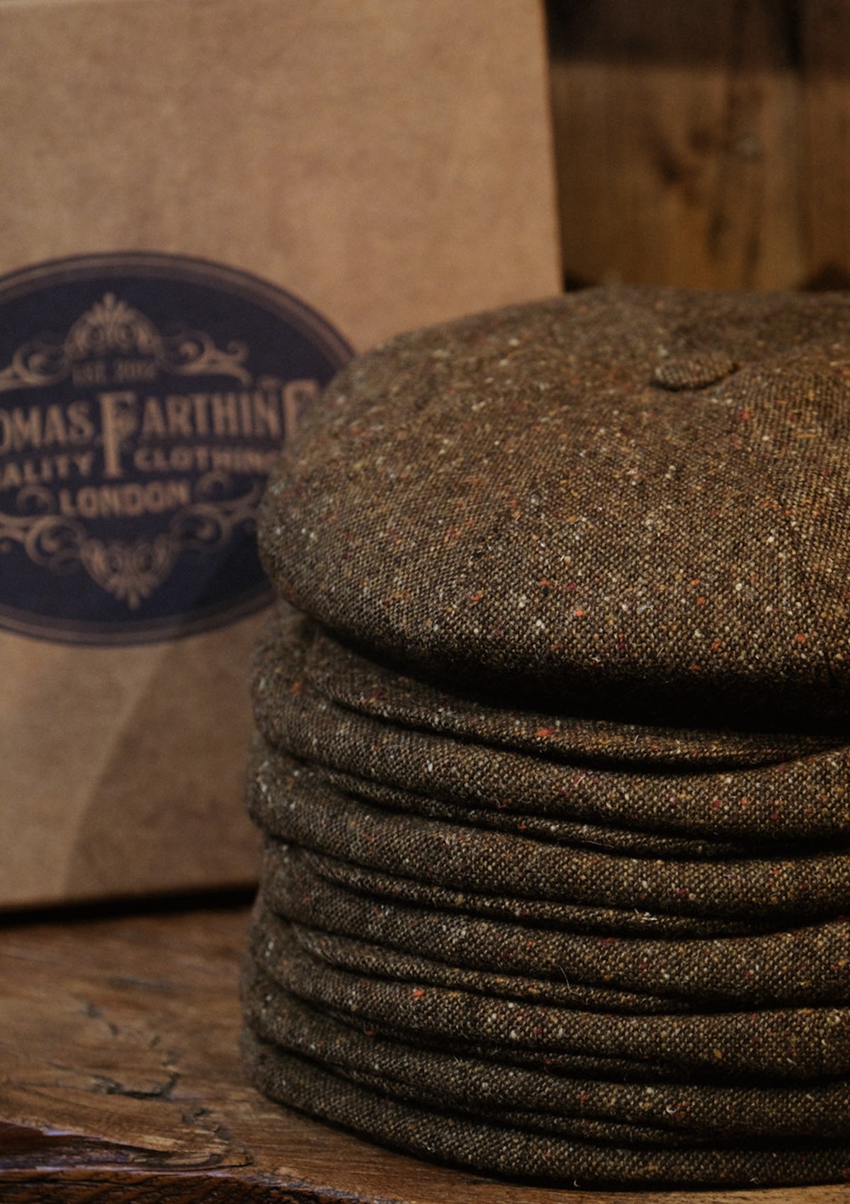 Stanton Baker Boy - (Wide-Width) Russet Donegal Tweed