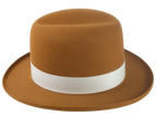 Premium Fedora with Single-Crease Crown and Raw-Edge Rolled Brim