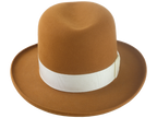 Premium Fedora with Single-Crease Crown and Raw-Edge Rolled Brim