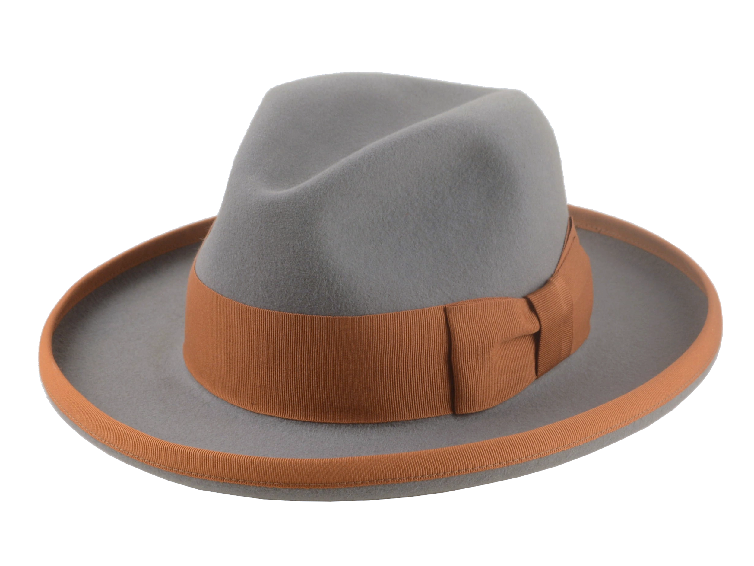 Premium Fur Felt Wide-Brim Fedora Tailored for Elegant Style and Comfort