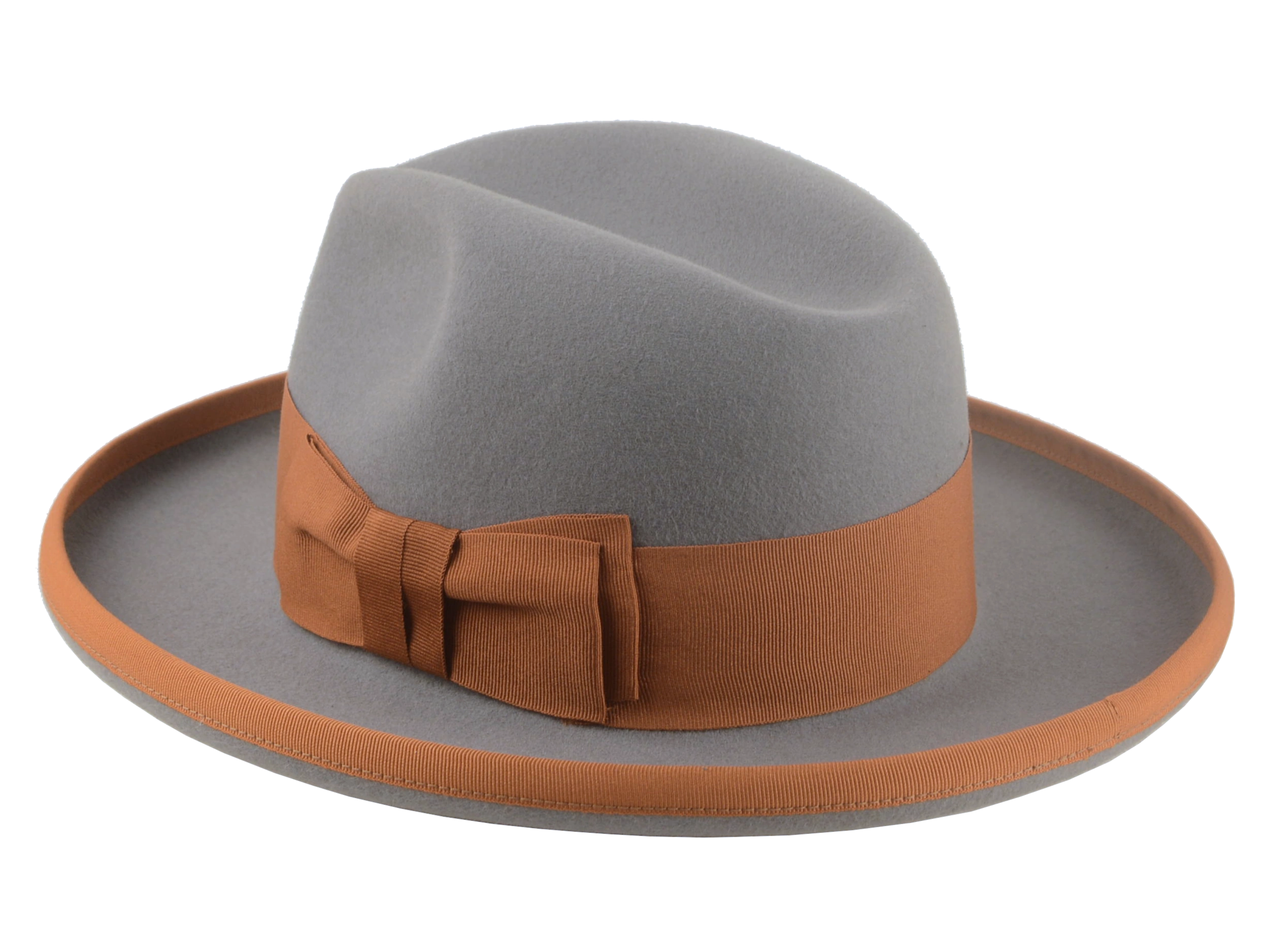 Premium Fur Felt Wide-Brim Fedora Tailored for Elegant Style and Comfort