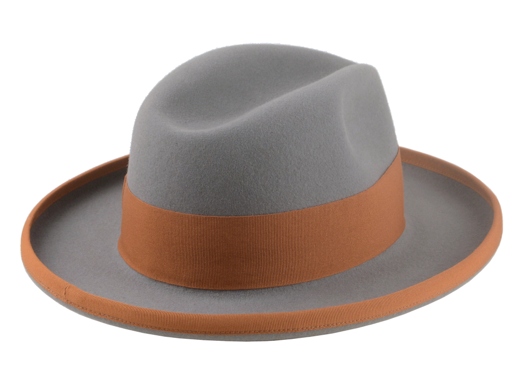 Premium Fur Felt Wide-Brim Fedora Tailored for Elegant Style and Comfort