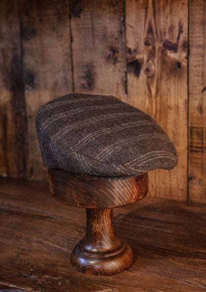 Walter Flat Cap - Brown Loden Windowpane