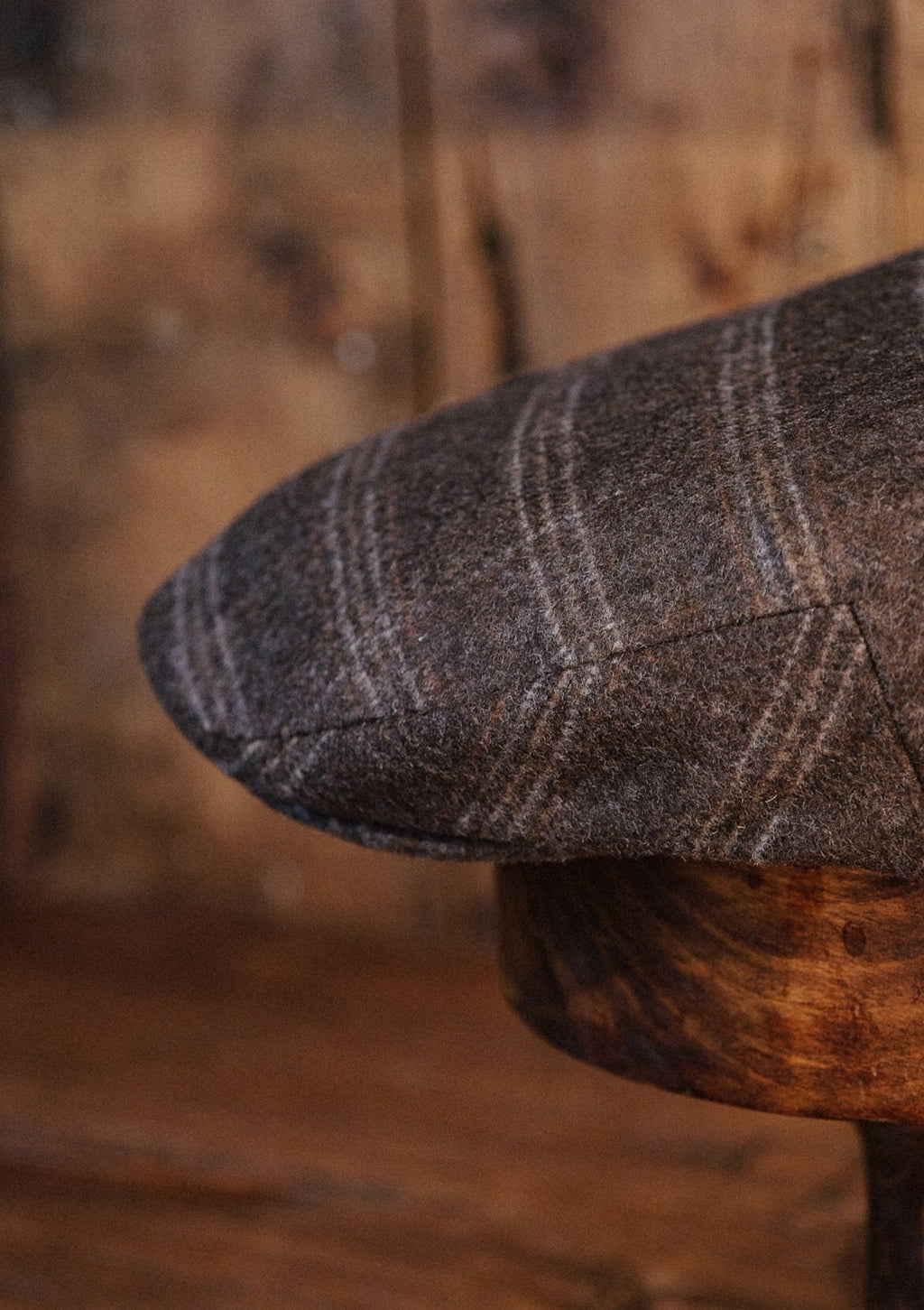 Walter Flat Cap - Brown Loden Windowpane