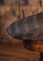 Walter Flat Cap - Brown Loden Windowpane