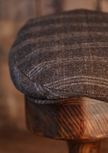 Walter Flat Cap - Brown Loden Windowpane