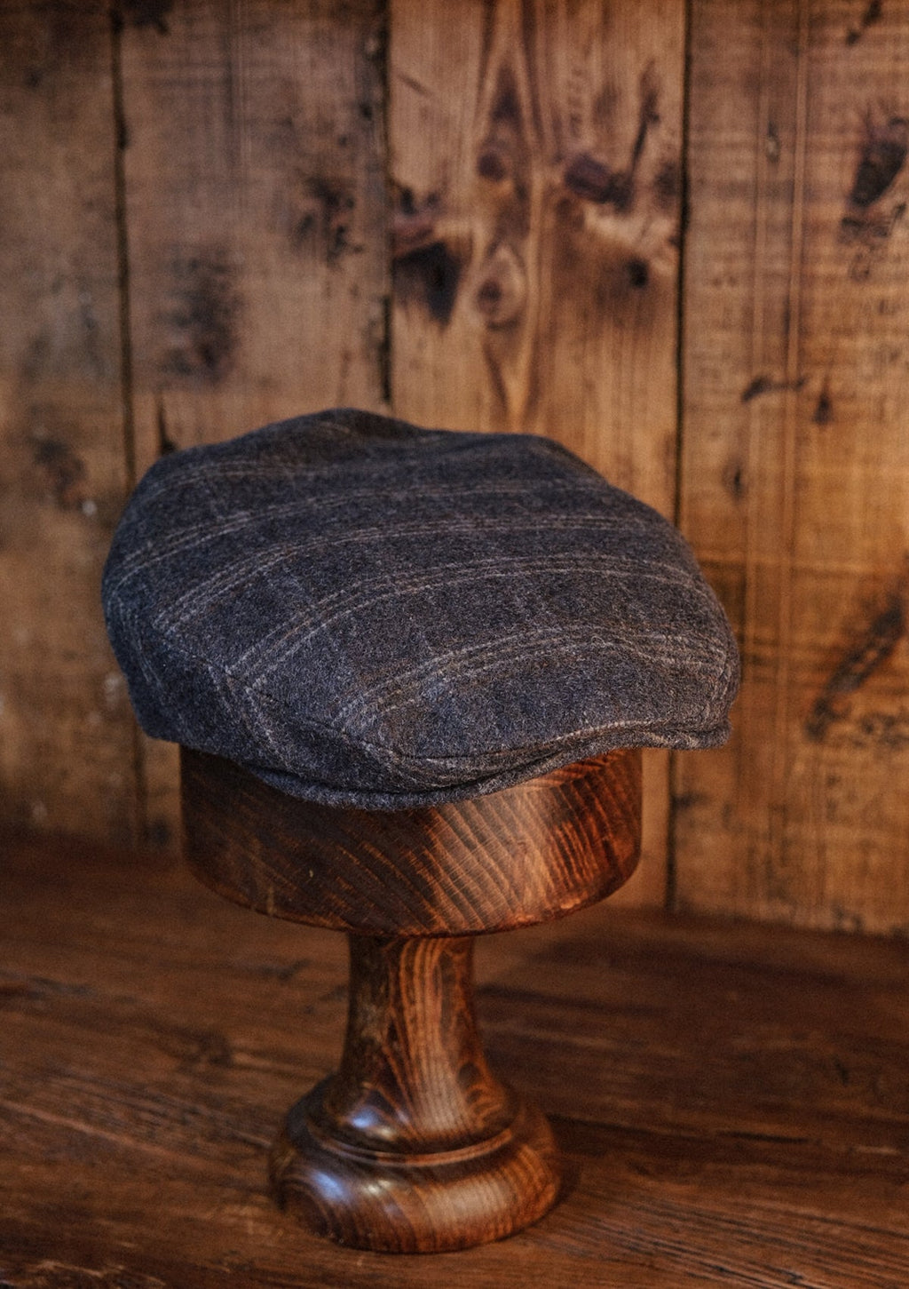 Walter Flat Cap - Grey Loden Windowpane