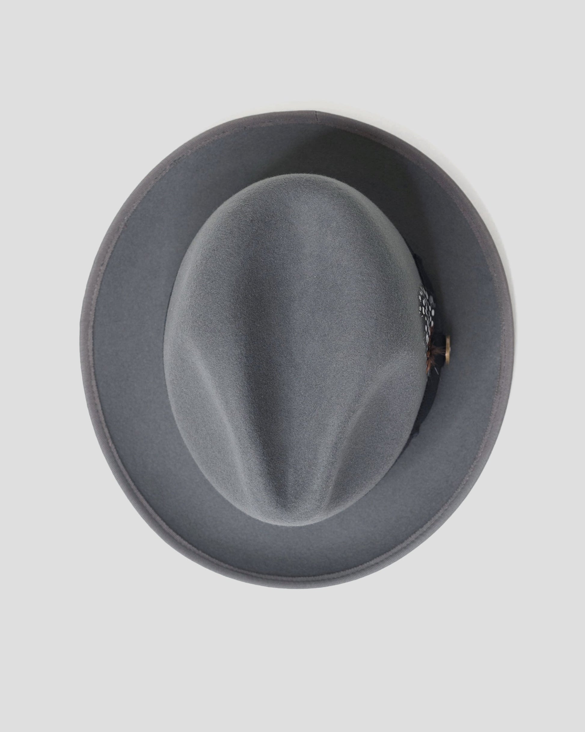 Miller Ranch Trilby Fedora – Grey/Dark Olive [Fast shipping and box packing]