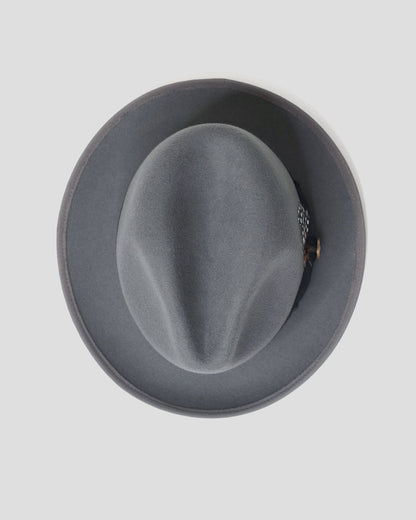Miller Ranch Trilby Fedora – Grey/Dark Olive [Fast shipping and box packing]